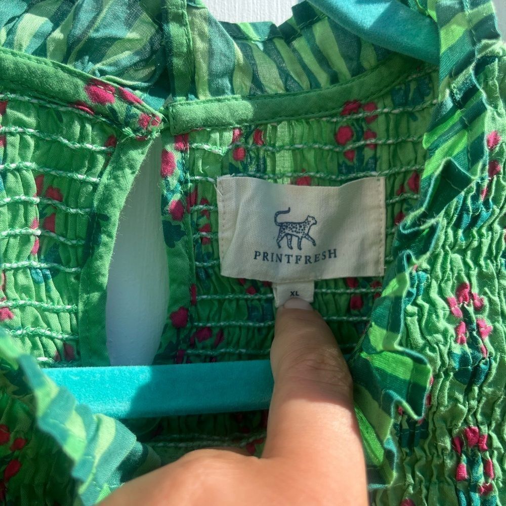 Printfresh In Bloom High Priority Blouse in Clover Green NWT - Picture 11 of 16